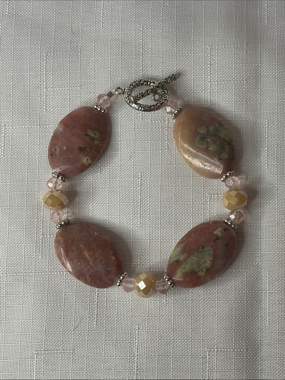 Handcrafted Pink Opal Bracelet
